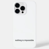 Niets is onmogelijk platte tekst Case-Mate iPhone case (Achterkant)