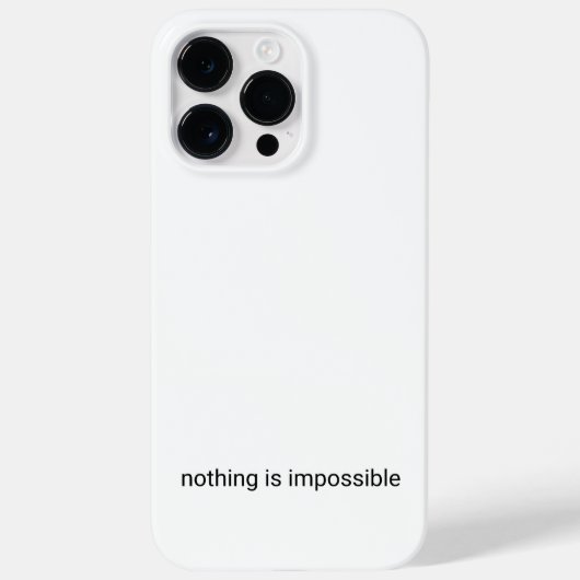 Niets is onmogelijk platte tekst Case-Mate iPhone case (Achterkant)