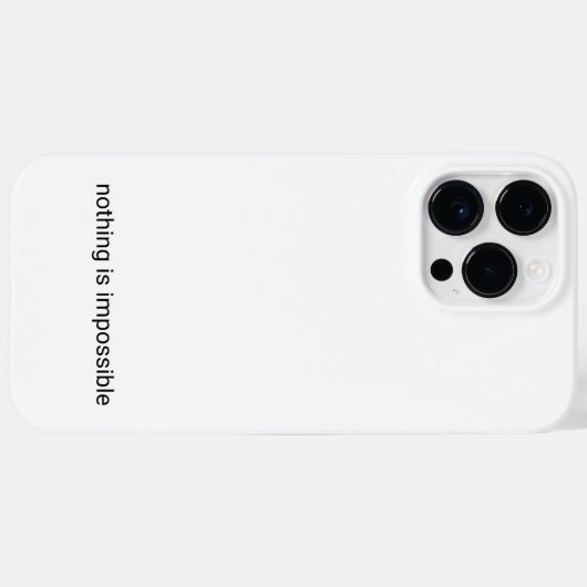 Niets is onmogelijk platte tekst Case-Mate iPhone case (Achterkant (horizontaal))