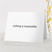 Niets is onmogelijk platte tekst kaart (Gele Bloem)