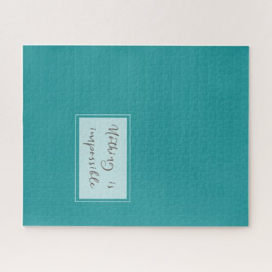 Niets is onmogelijk: Sage Green 006 Legpuzzel (Horizontaal)