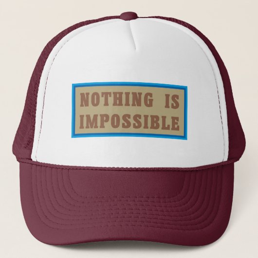 Niets is onmogelijk trucker pet (Voorkant)