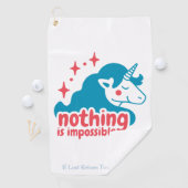 Niets is onmogelijk Unicorn Golfhanddoek (Insitu)
