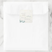 Niets is onmogelijk vierkante sticker (Tas)