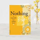 Niets is onmogelijk voor een gewillig hart kaart (Gele Bloem)