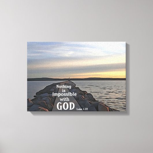 Niets is onmogelijk voor God Canvas Afdruk (Voorkant)