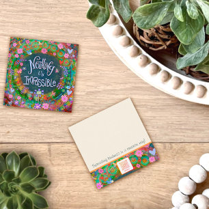 Niets is Onmogelijke Inspirivity Vriendelijkheidsk Vierkante Visitekaartje