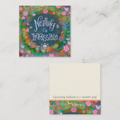 Niets is Onmogelijke Inspirivity Vriendelijkheidsk Vierkante Visitekaartje (Voorkant / Achterkant)