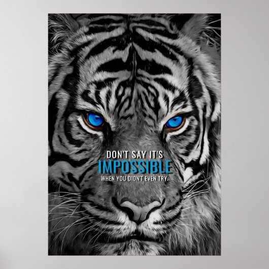 Niets is Onmogelijke Motivatie de Tijger van het C Poster (Voorkant)