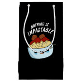 Niets is onstabiel, grappige pasta's die donker zi klein cadeauzakje (Voorkant)