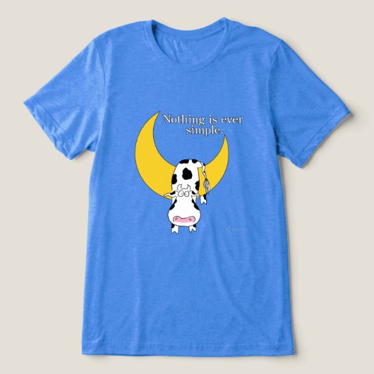 NIETS IS OOIT EENVOUDIG DOOR Sandra Boynton Tri-Blend Shirt (Design voorkant)