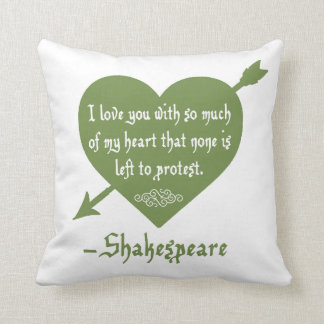 Niets is over om te protesteren tegen Shakespeare Kussen