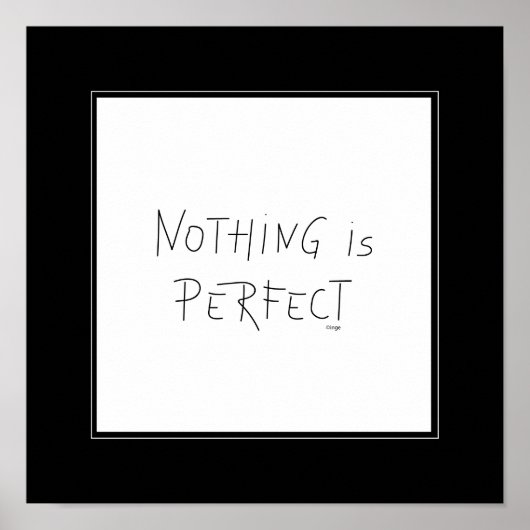 Niets is perfect - Wall Decor Poster (Voorkant)