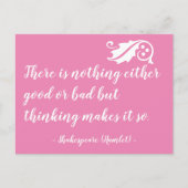Niets is slecht, maar denken aan Shakespeare Briefkaart (Voorkant)