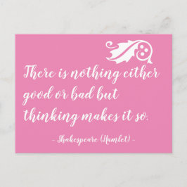 Niets is slecht, maar denken aan Shakespeare Briefkaart