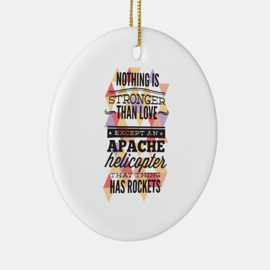 Niets is sterker dan liefde keramisch ornament (Rechts)