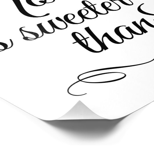 Niets is Sweeter dan Love Wedding Sign Foto Afdruk (Hoek)