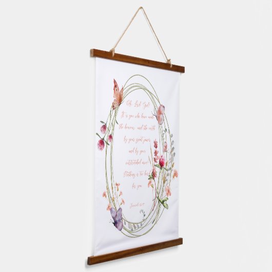 Niets is te moeilijk voor je. hangend wandkleed (Gebogen)