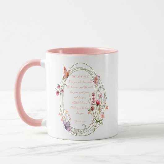 Niets is te moeilijk voor je. mok (Links)