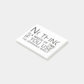 Niets is tijdverspilling post-it® notes (Schuin)
