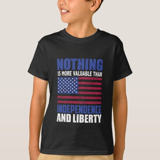 Niets is waardevoller dan onafhankelijkheid en lib t-shirt (Voorkant)