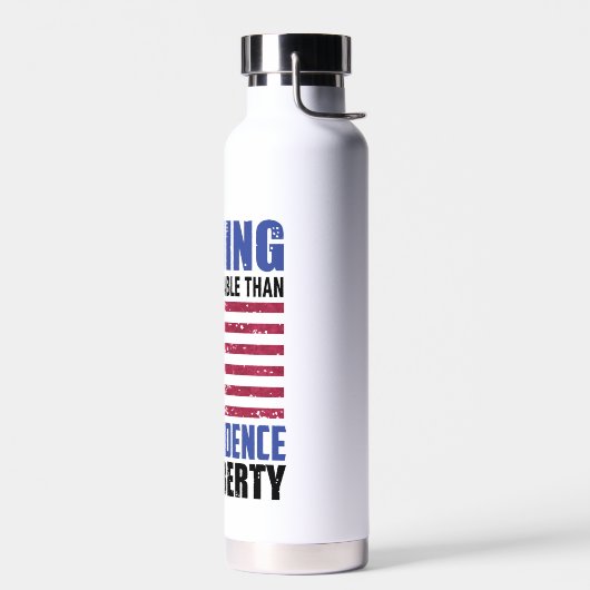 Niets is waardevoller dan onafhankelijkheid en lib waterfles (Links)