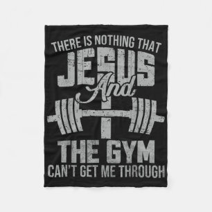 Niets Jesus en de fitnessruimte Christelijke worko Fleece Deken