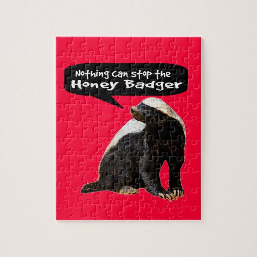 Niets kan de honingbadger tegenhouden. (Hij spreek Legpuzzel (Verticaal)