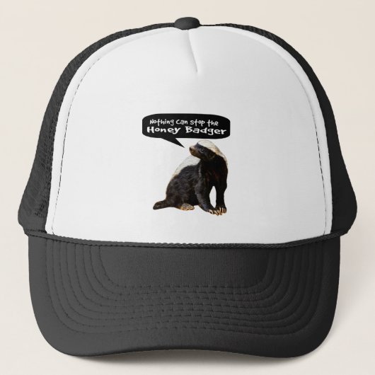 Niets kan de honingbadger tegenhouden. (Hij spreek Trucker Pet (Voorkant)