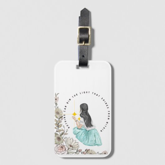 Niets kan het licht van binnenuit veranderen bagagelabel (Voorkant (verticaal))