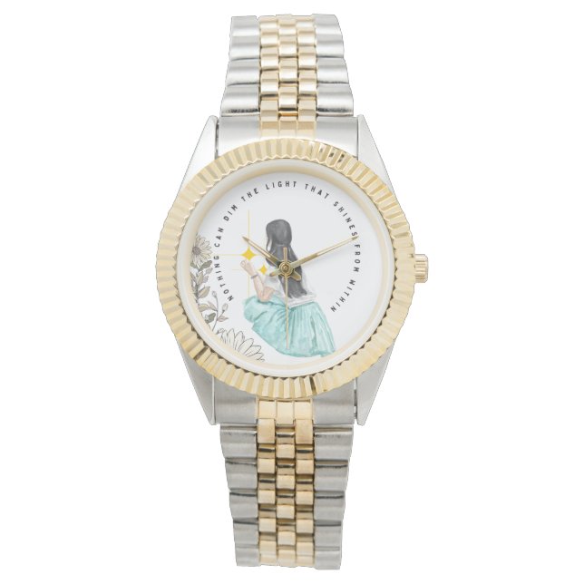 Niets kan het licht van binnenuit veranderen horloge (Voorkant)