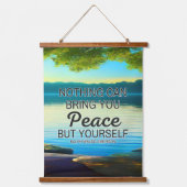 Niets kan je vrede brengen, behalve jezelf tapijt hangend wandkleed (Voorkant)