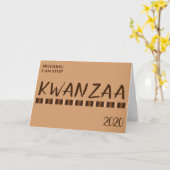 Niets kan Kwanzaa Brown Year Holiday stoppen Kaart (Gele Bloem)