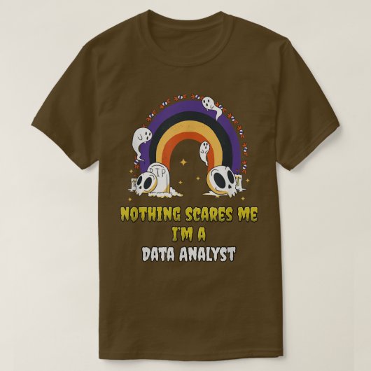 Niets kan me schelen bij een Data Analyst T-shirt (Design voorkant)