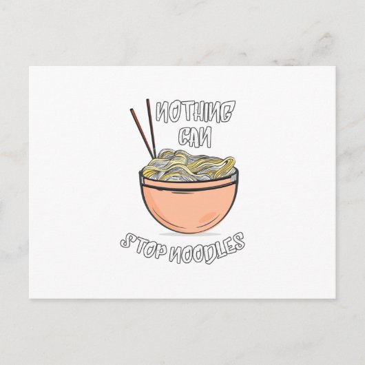 Niets kan noedels stoppen aankondigingskaart (Voorkant)