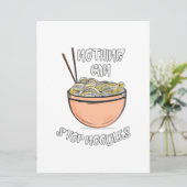 Niets kan noedels stoppen save the date (Staand voorkant)