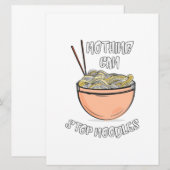 Niets kan noedels stoppen save the date (Voorkant / Achterkant)