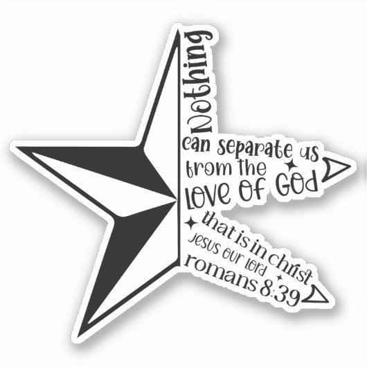 Niets kan ons scheiden Christelijk geloof Sticker (Voorkant)