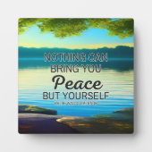 Niets kan u vrede tafelblad plaque brengen fotoplaat (Voorkant)