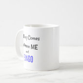 Niets komt tussen mij en BINGO. Koffiemok (Voorkant links)