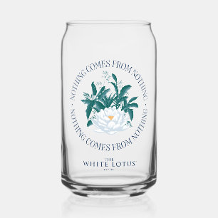 Niets komt uit het niets - de witte lotus blikvorm glas