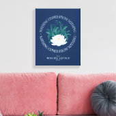 Niets komt uit het niets - de witte lotus canvas afdruk (Insitu (Woonkamer))