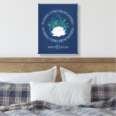 Niets komt uit het niets - de witte lotus canvas afdruk (Insitu (Slaapkamer))