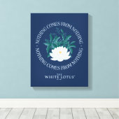 Niets komt uit het niets - de witte lotus canvas afdruk (Insitu (Houten vloer))