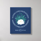 Niets komt uit het niets - de witte lotus canvas afdruk (Voorkant)