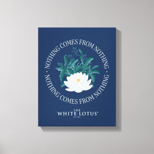 Niets komt uit het niets - de witte lotus canvas afdruk (Voorkant)
