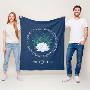 Niets komt uit het niets - de witte lotus fleece deken
