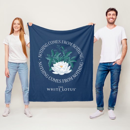 Niets komt uit het niets - de witte lotus fleece deken (In situ)