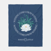 Niets komt uit het niets - de witte lotus fleece deken (Voorkant)