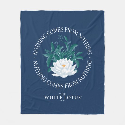 Niets komt uit het niets - de witte lotus fleece deken (Voorkant)